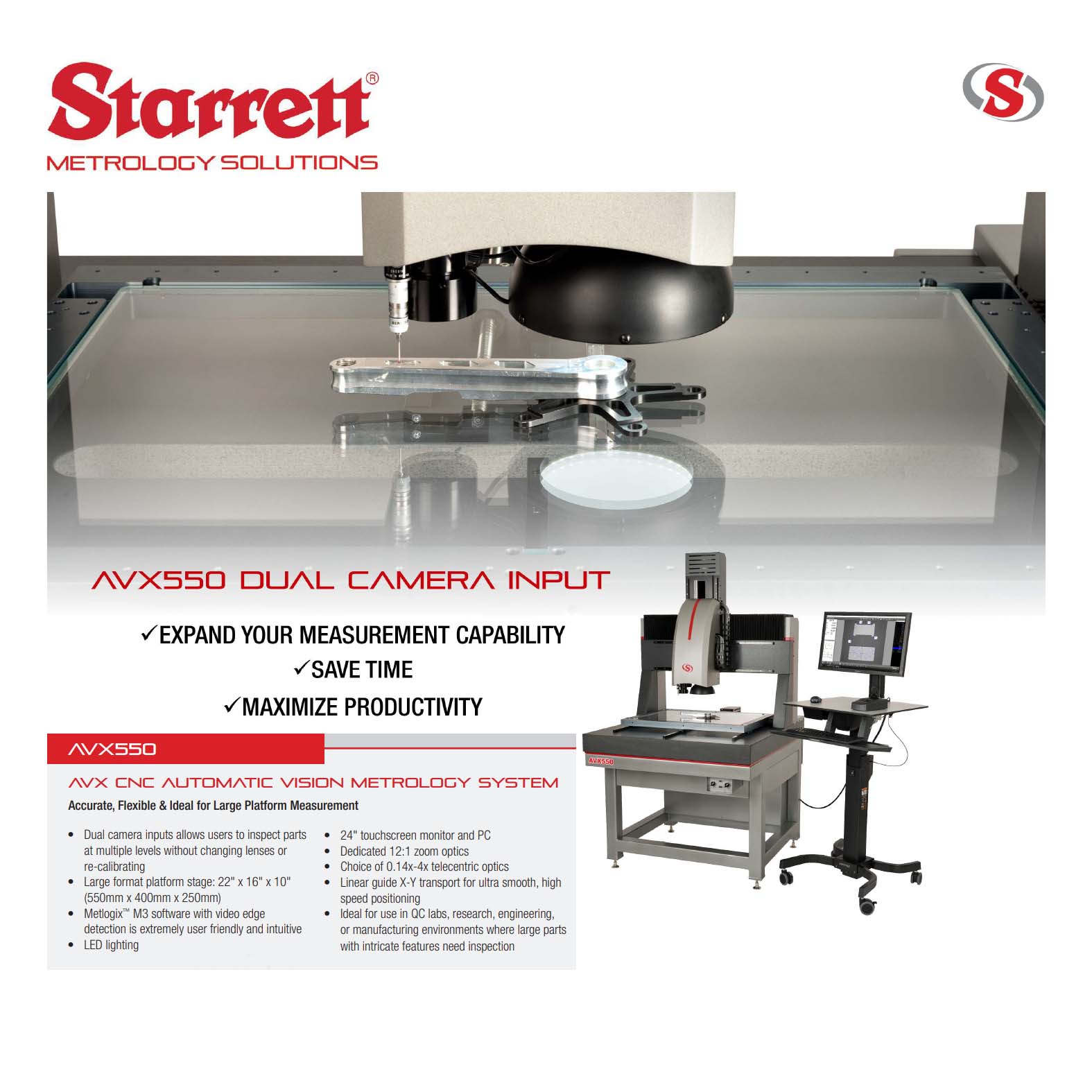 Starrett - AVX550 Dual Camera Input